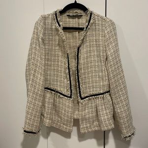 Zara-cream tweed blazer